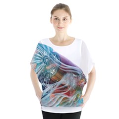 ancestors - Batwing Chiffon Blouse