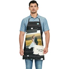 Personalized Black Memo Name Photo Kitchen Apron