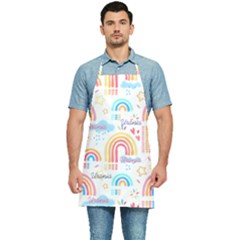 Personalized Rainbow Pattern Name Kitchen Apron