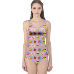 Personalized Fruit Cartoon Photo One Piece Swimsuit