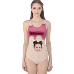 Personalized Ice-Cream Photo One Piece Swimsuit