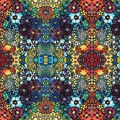 Vibrant Summer Floral Stained Glass