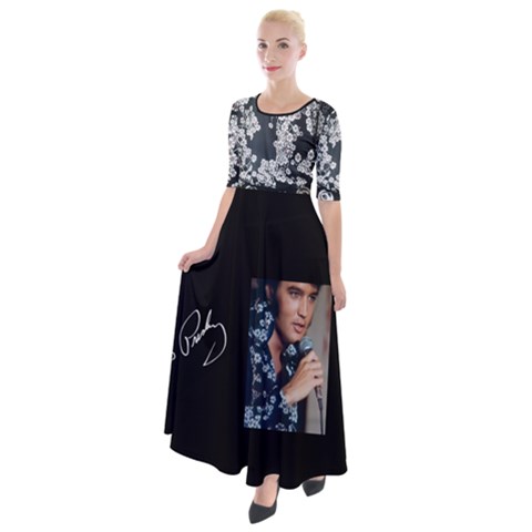 Half Sleeves Maxi Dress 