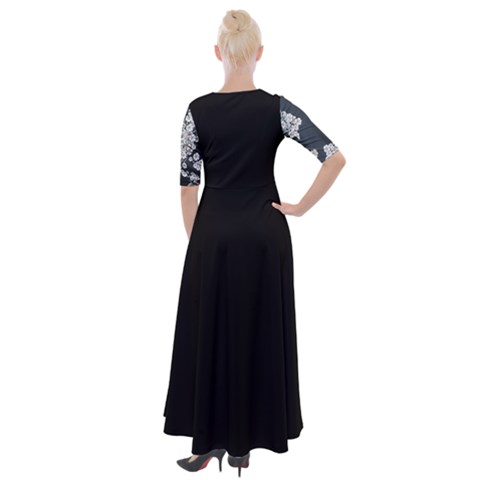 Half Sleeves Maxi Dress 