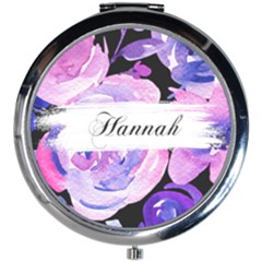 Watercolor Flowers - Mini Round Mirror