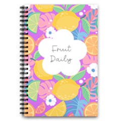 Personalized Any Text Colorful Fruits - 5.5  x 8.5  Notebook