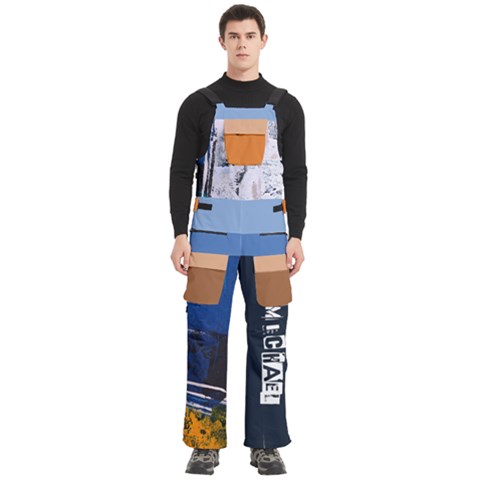 Men s Side Zip Front Pouch Ski And Snowboard Bib Pants	 