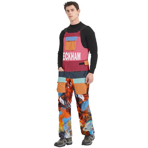 Men s Side Zip Front Pouch Ski And Snowboard Bib Pants	 