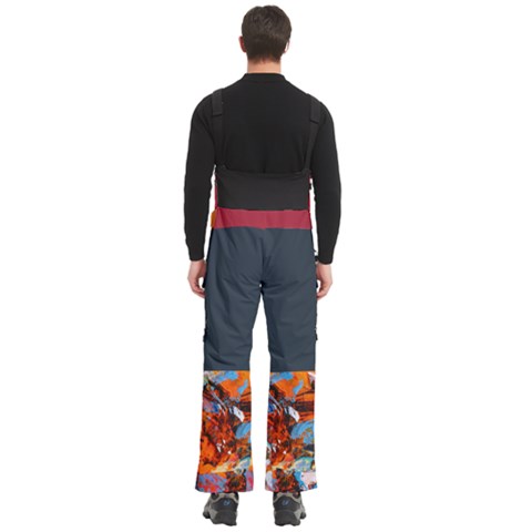 Men s Side Zip Front Pouch Ski And Snowboard Bib Pants	 