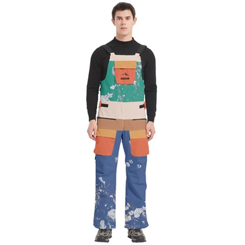 Men s Side Zip Front Pouch Ski And Snowboard Bib Pants	 