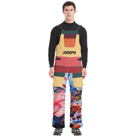 Men s Side Zip Front Pouch Ski And Snowboard Bib Pants	 