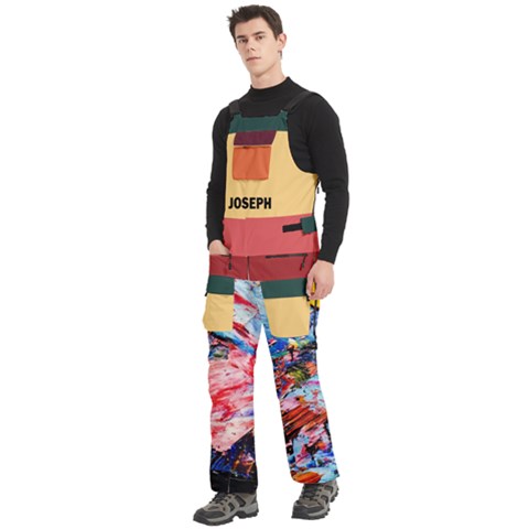 Men s Side Zip Front Pouch Ski And Snowboard Bib Pants	 