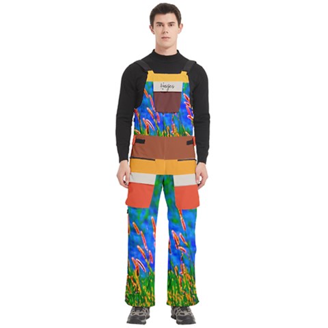 Men s Side Zip Front Pouch Ski And Snowboard Bib Pants	 