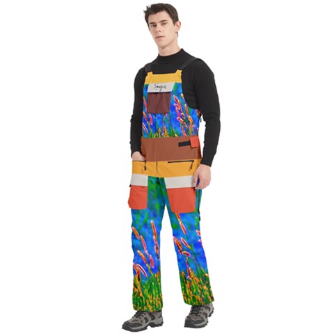 Men s Side Zip Front Pouch Ski And Snowboard Bib Pants	 