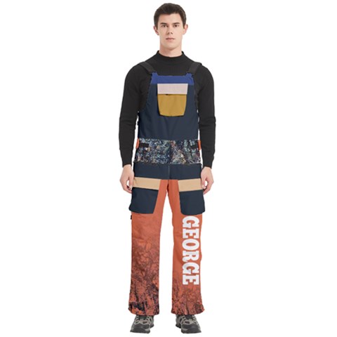 Men s Side Zip Front Pouch Ski And Snowboard Bib Pants	 