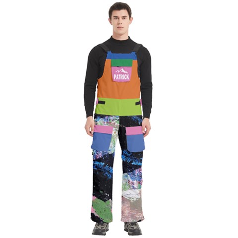 Men s Side Zip Front Pouch Ski And Snowboard Bib Pants	 