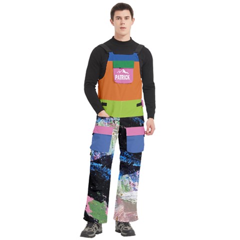 Men s Side Zip Front Pouch Ski And Snowboard Bib Pants	 