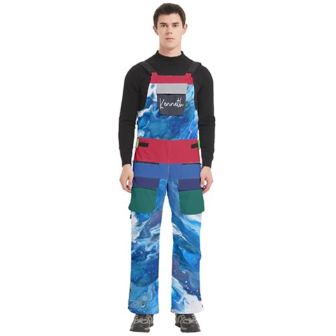 Men s Side Zip Front Pouch Ski And Snowboard Bib Pants	 