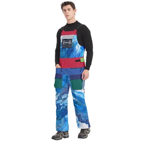 Men s Side Zip Front Pouch Ski And Snowboard Bib Pants	 