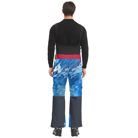 Men s Side Zip Front Pouch Ski And Snowboard Bib Pants	 
