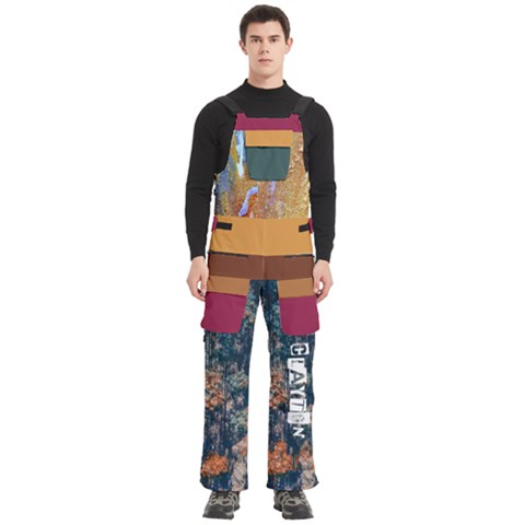 Men s Side Zip Front Pouch Ski And Snowboard Bib Pants	 