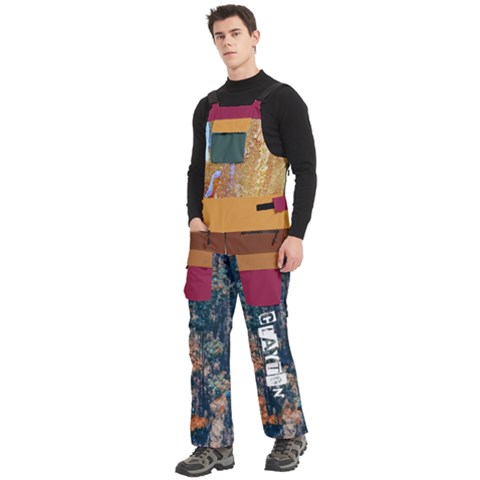 Men s Side Zip Front Pouch Ski And Snowboard Bib Pants	 
