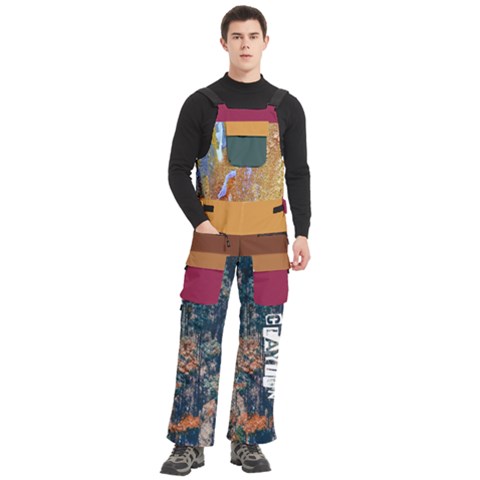 Men s Side Zip Front Pouch Ski And Snowboard Bib Pants	 