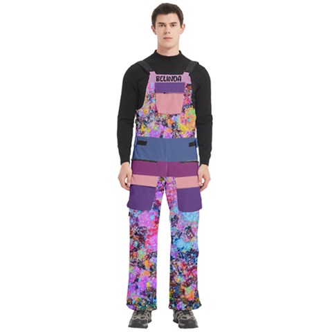 Men s Side Zip Front Pouch Ski And Snowboard Bib Pants	 