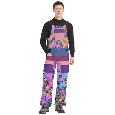 Men s Side Zip Front Pouch Ski And Snowboard Bib Pants	 