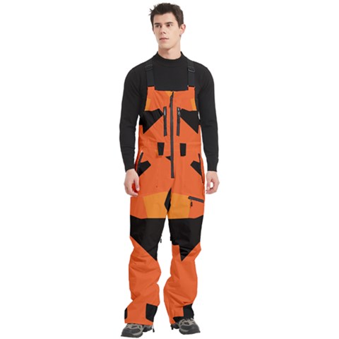 Men s Front Zip Ski And Snowboard Bib Pants 