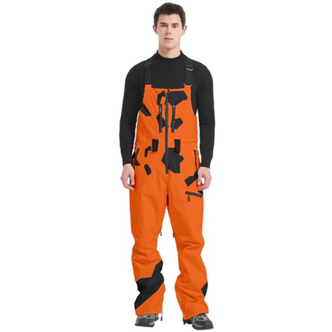 Men s Front Zip Ski And Snowboard Bib Pants 
