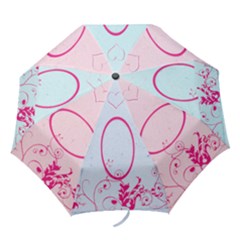 Amelia Cerise Swirls Umbrella - Folding Umbrella