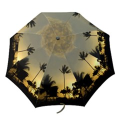 Golden Sunset on Kaui - Folding Umbrella