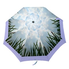 Sky and Irises - Folding Umbrella