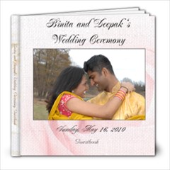 Bini and Deepak Guestbook - 8x8 Photo Book (20 pages)
