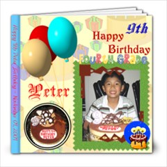 Happy Peter 9th Birthday - 8x8 Photo Book (20 pages)