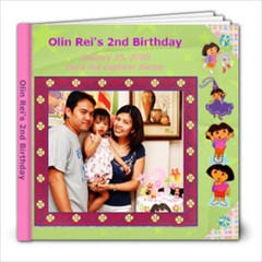 olin rei 2nd birthday album - 8x8 Photo Book (20 pages)