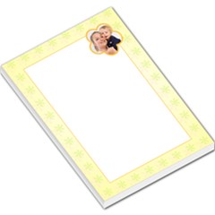 Yellow Flowers Yellow Border - Large Memo Pads