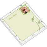 Floral White Border Green Background - Small Memo Pads