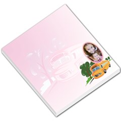 School Bus Purple Background - Small Memo Pads