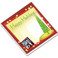 Happy Holidays Christmas Tree Red Border - Small Memo Pads