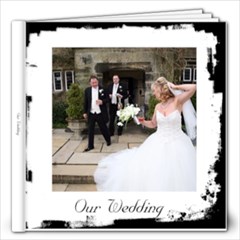 Our Wedding Black & White Grunge Frameless Album - 12x12 Photo Book (20 pages)