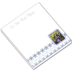 Blue Snow Flakes Footer - Small Memo Pads