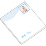 White Baby Blue Wavy Header - Small Memo Pads