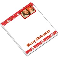 Red Header & Footer with Snow Flakes - Small Memo Pads
