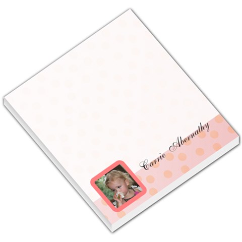 Pink Theme Memo Pad By Carrie