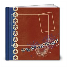 6x6 Album- Red, White & Blue - 6x6 Photo Book (20 pages)