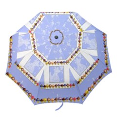  Cupcakes blue Umbrella template - Folding Umbrella