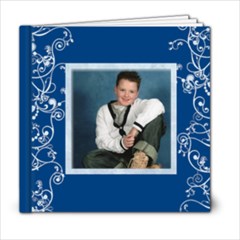 Blue Swirls 6 x 6 book - 6x6 Photo Book (20 pages)