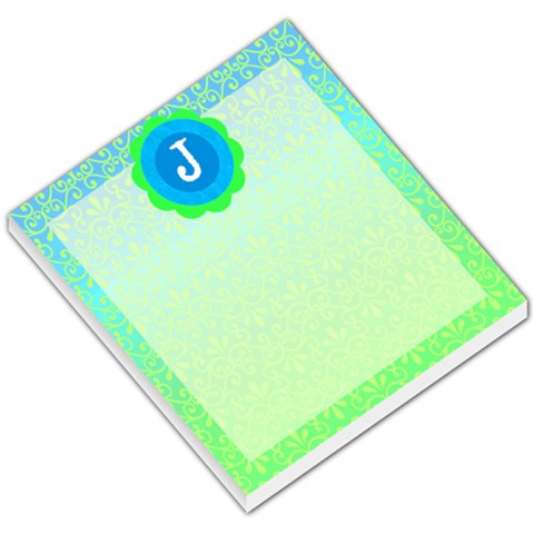 Turquoise Green J Monogram Memo By Klh